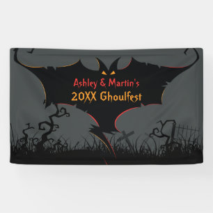 Personalized Halloween Party Banner Scary