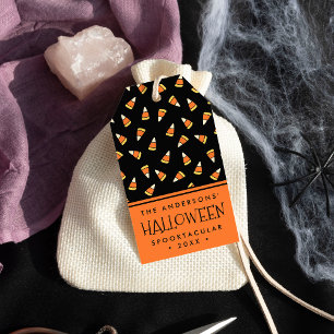 Personalized Halloween Party Candy Corn Gift Tags
