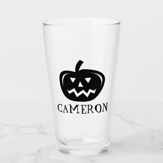 Personalized Halloween party drinking glasses (Front)