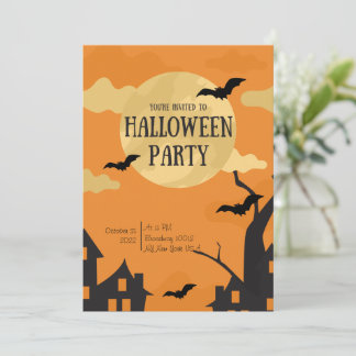 Personalized Halloween Party Invitation Card