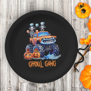 Personalized Halloween Party Paper Plates