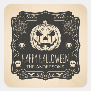 Personalized Halloween Party   Sticker Seal