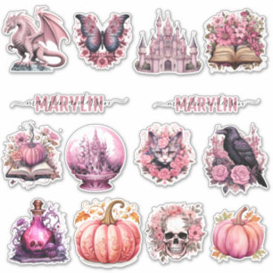PERSONALIZED HALLOWEEN PINK GOTHIC SPOOKY