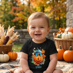 Personalized Halloween Pumpkin Baby Bodysuit