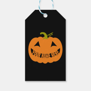 Personalized Halloween Pumpkin Gift Tags