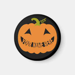 Personalized Halloween Pumpkin Magnet