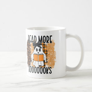 Personalized Halloween "Read More Books" Teacher Coffee Mug