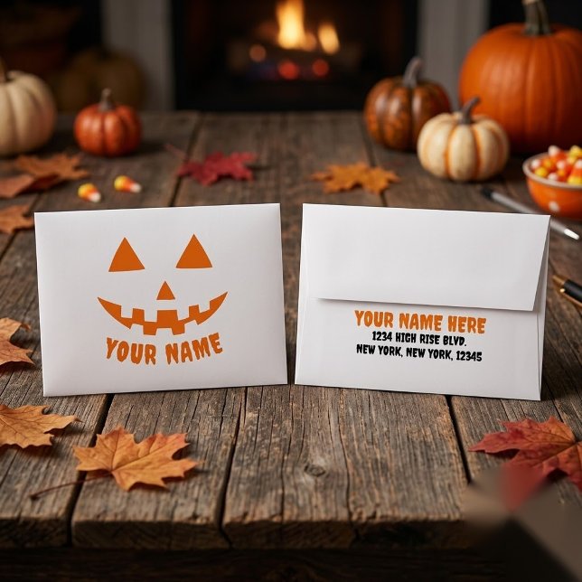 Personalized Halloween Return Address on Back Envelope (Creator Uploaded)