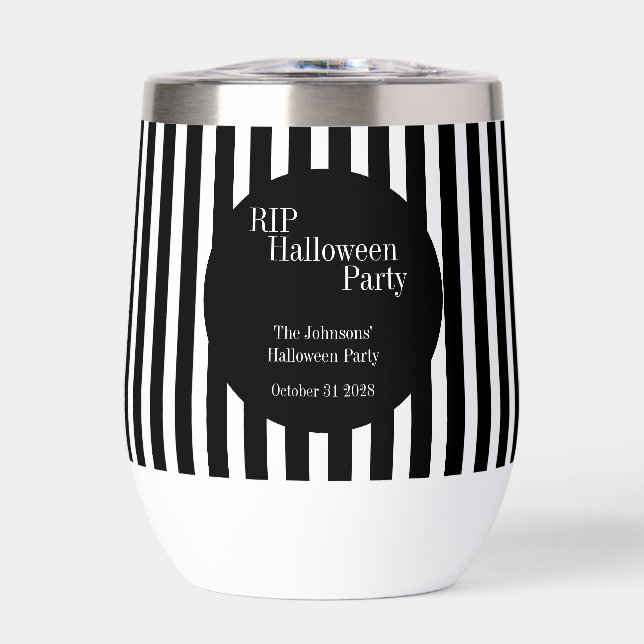Personalized Halloween RIP Black and White Stripe (Avant)