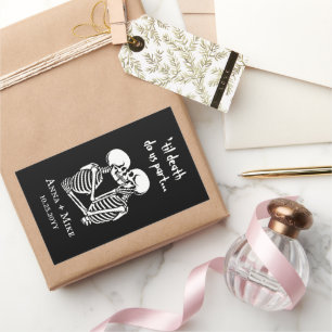 Personalized Halloween Skeleton Wedding Sticker