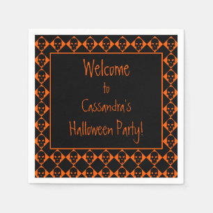 Personalized Halloween Skulls Napkin