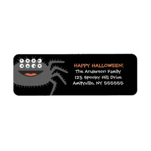 Personalized Halloween Spider Return Address Label