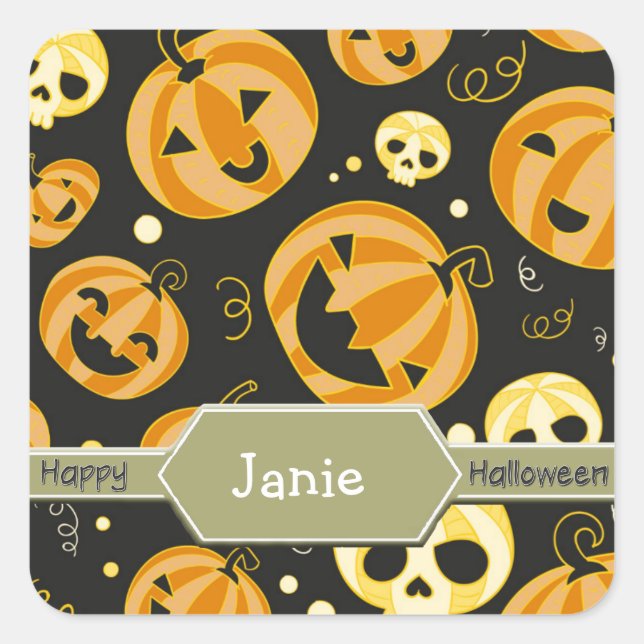 Personalized Halloween Stickers (Front)