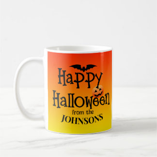 Personalized Halloween Stickers: Add Family Name Coffee Mug