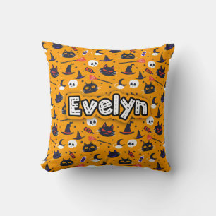 Personalized Halloween Throw Pillow