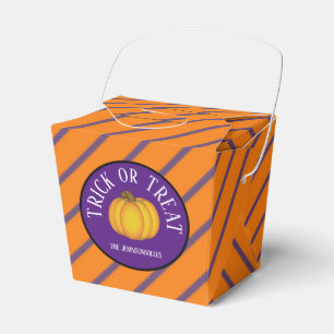 Personalized Halloween /Trick or Treat Pumpkin Favor Box
