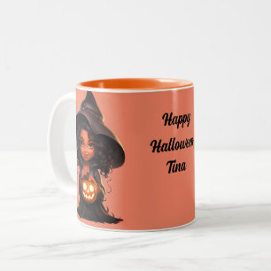 Personalized Halloween Two-Tone Coffee Mug