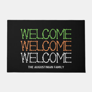 Personalized Halloween WELCOME  Doormat