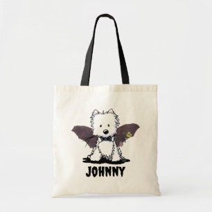 Personalized Halloween Westie Tote Bag
