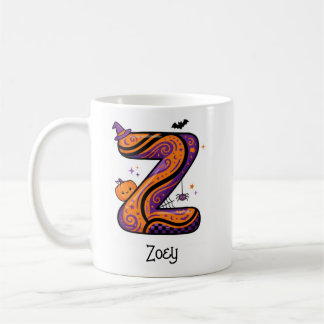 Personalized Halloween Z Initial Name Mug
