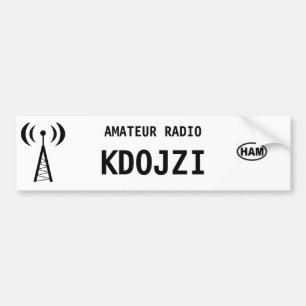 Personalized Ham Radio Bumper Sticker