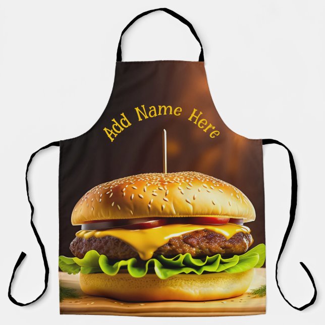 Personalized Hamburger Design Apron (Front)