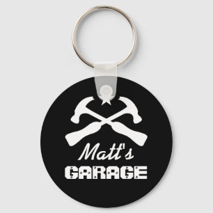 Personalized hammer tool keychain for men
