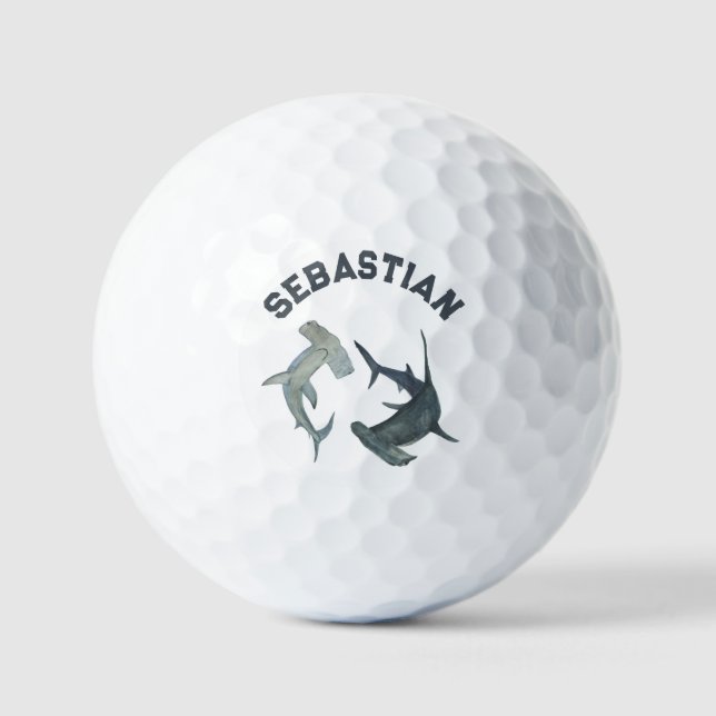 Personalized Hammerhead Shark Golf Ball | Custom (Front)