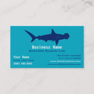 Personalized Hammerhead Shark Ocean / Marine Business Card