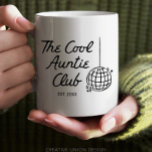 Personalized Hand Drawn Cool Auntie Sister Gift Coffee Mug<br><div class="desc">Introducing the Cool Auntie Club mug - your perfect way to share the exciting news of your pregnancy with your sister, best friend, or sister-in-law! This charming and one-of-a-kind mug, personalized with their name and the year, makes for an unforgettable reveal. Picture the look of surprise and delight as they...</div>