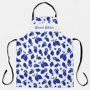 Personalized Hand Drawn Italian Blue Lemons  Apron