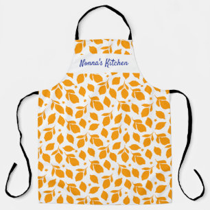 Personalized Hand Drawn Italian Yellow Lemons Apron