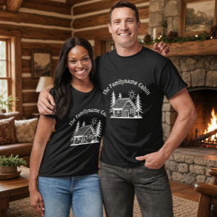 Personalized Hand-Drawn Log Cabin T-Shirt