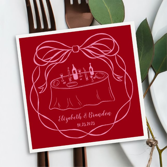 Personalized Hand Drawn Wedding Monogram Napkins (Creator Uploaded)