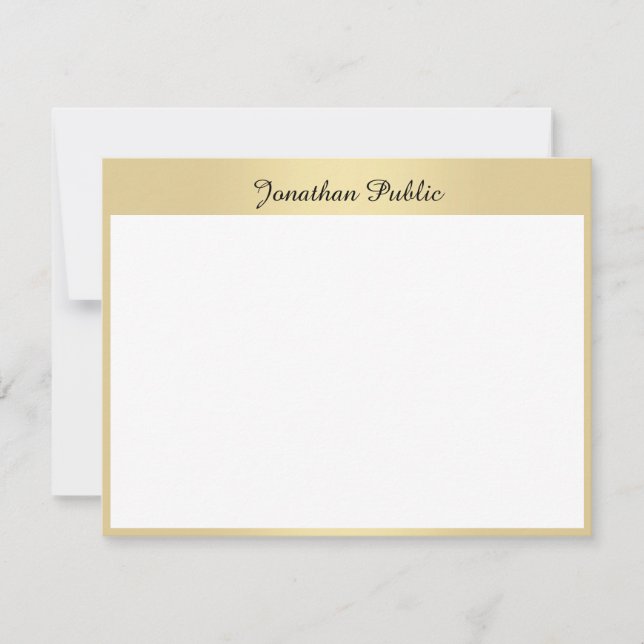 Personalized Hand Gold Script Text Template Flat (Front)