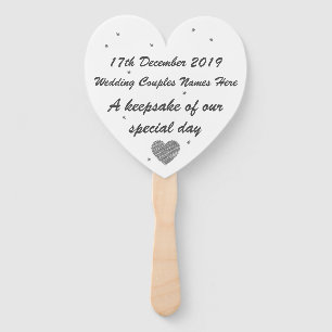 Personalized Hand Held Fan - Wedding Keepsake