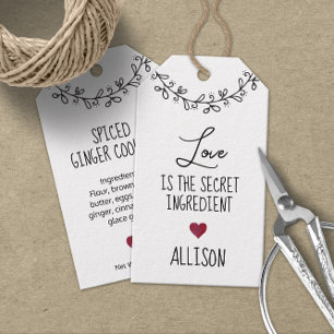 Personalized Hand Lettered Homemade Treat Gift Tags