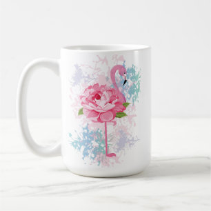 Personalized Hand painted pink flamingo Coffee Mug