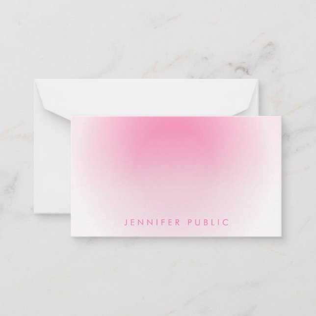 Personalized Hand Script Monogram Custom Card (Front)