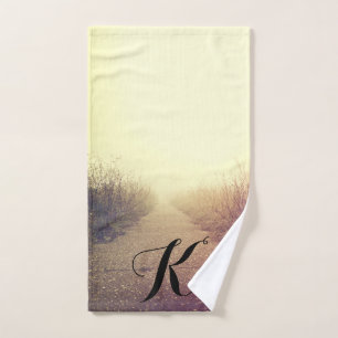 Personalized Hand Towel Sunrise Pathway Walkway Pa