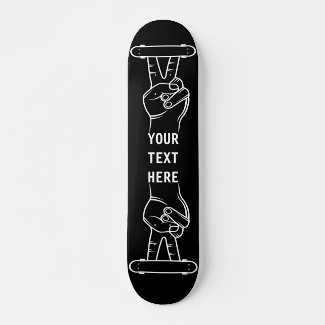 Personalized - Hand with Tiny Skateboard (Front)