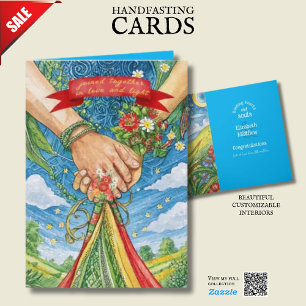 PERSONALIZED HANDFASTING CARD PAGAN CELTIC DRUID  