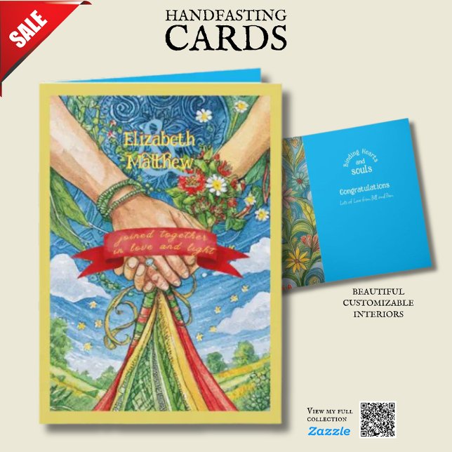 PERSONALIZED HANDFASTING CARD PAGAN CELTIC DRUID (Creator Uploaded)