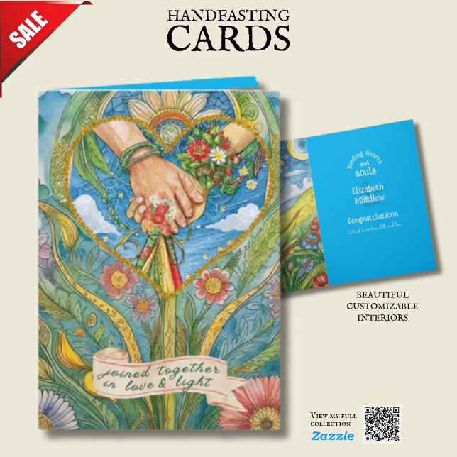 PERSONALIZED HANDFASTING CARD PAGAN CELTIC DRUID   (Creator Uploaded)