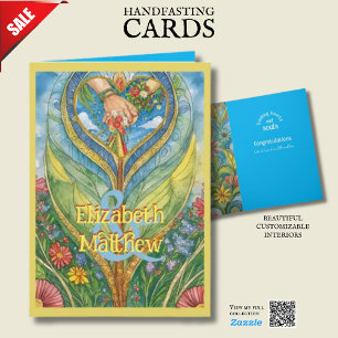 PERSONALIZED HANDFASTING CARD PAGAN CELTIC NATURE