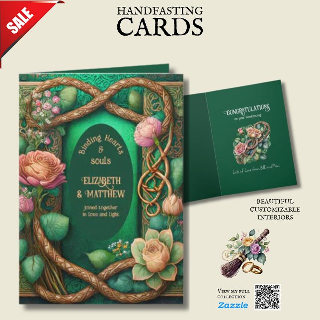 PERSONALIZED HANDFASTING CELTIC LOVE KNOTS  CARD (Creator Uploaded)