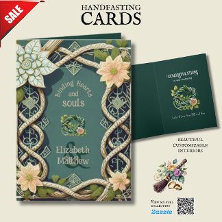 PERSONALIZED HANDFASTING IRISH CELTIC KNOTS CARD