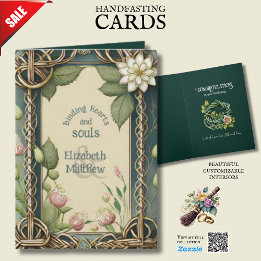 PERSONALIZED HANDFASTING IRISH CELTIC KNOTS  CARD