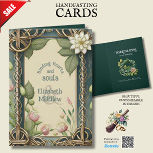 PERSONALIZED HANDFASTING IRISH CELTIC KNOTS  CARD