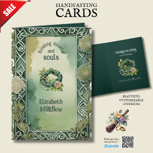 PERSONALIZED HANDFASTING IRISH CELTIC KNOTS  CARD